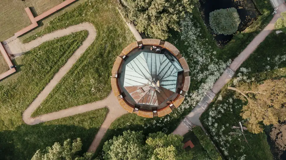 Danmarks Borgcenter fra luften