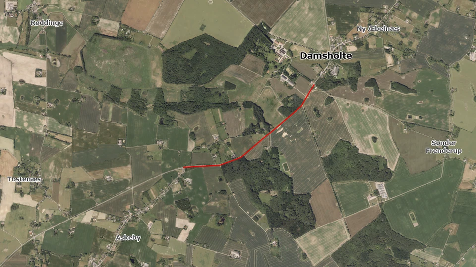 Kort over Damsholte