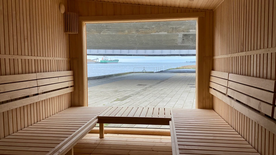 Sauna set indefra