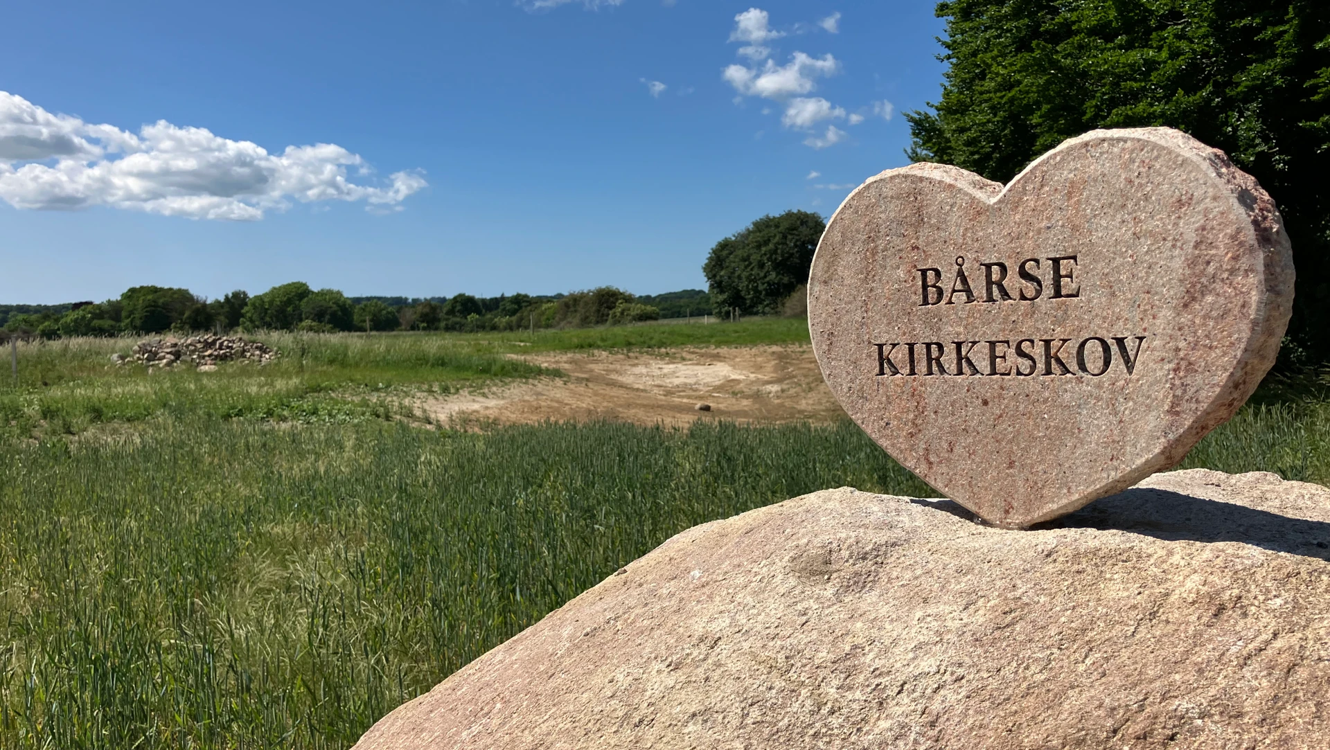 Monument ved Bårse Kirkeskov
