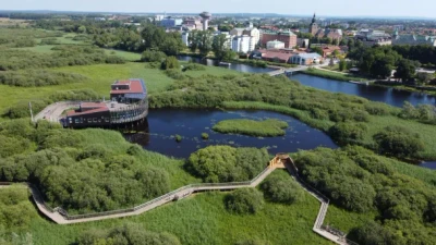 Foto of the Kristianstads Vattenrike from above
