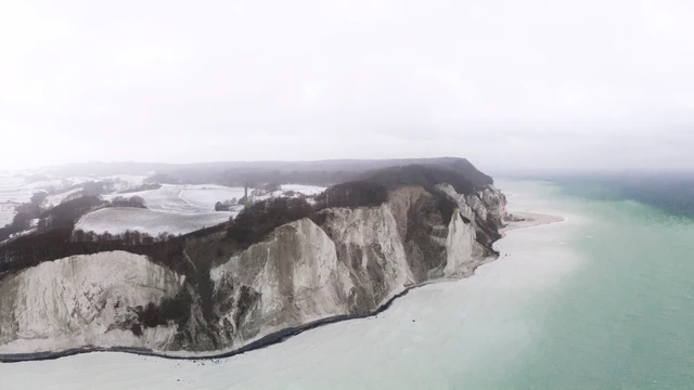Luftfoto af Møns Klint