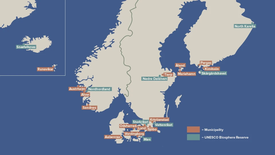 Map of the Nordic Nature Network
