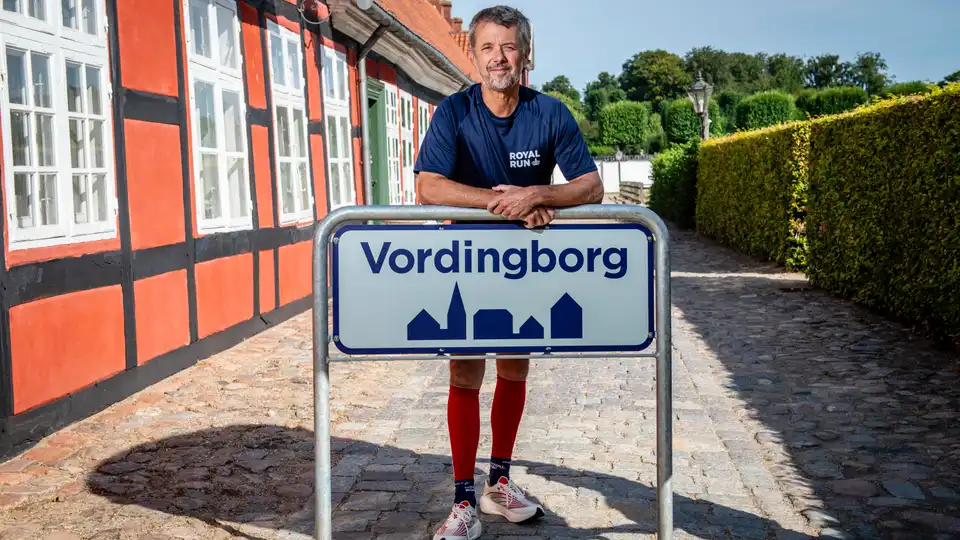 Kongen med et Vordingborg byskilt